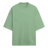 Basic Essential Chopped Oversized Tee Jade Front