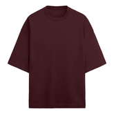 Basic Essential Chopped Oversized Tee Maroon