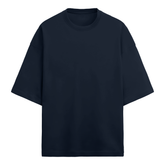 Basic Essential Chopped Oversized Tee Navy Front