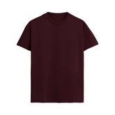 Basic Essential Revolution Tee Maroon Front