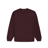 Basic Oversized Crew Maroon Front