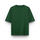 Basic Oversized Tee Bottle Green Front