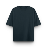 Basic Oversized Tee Navy Blue Front