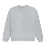 Basic Regular Crew Grey Melange Front