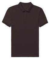 Basic Regular Polo Tee Coffee Brown Front