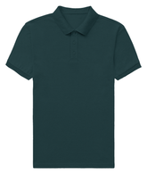 Basic Regular Polo Tee Petrol Blue Front