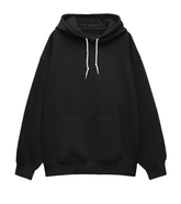 Basic Vintage Hoodie Black Front