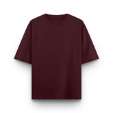 Basic Weekday Tee Maroon Front
