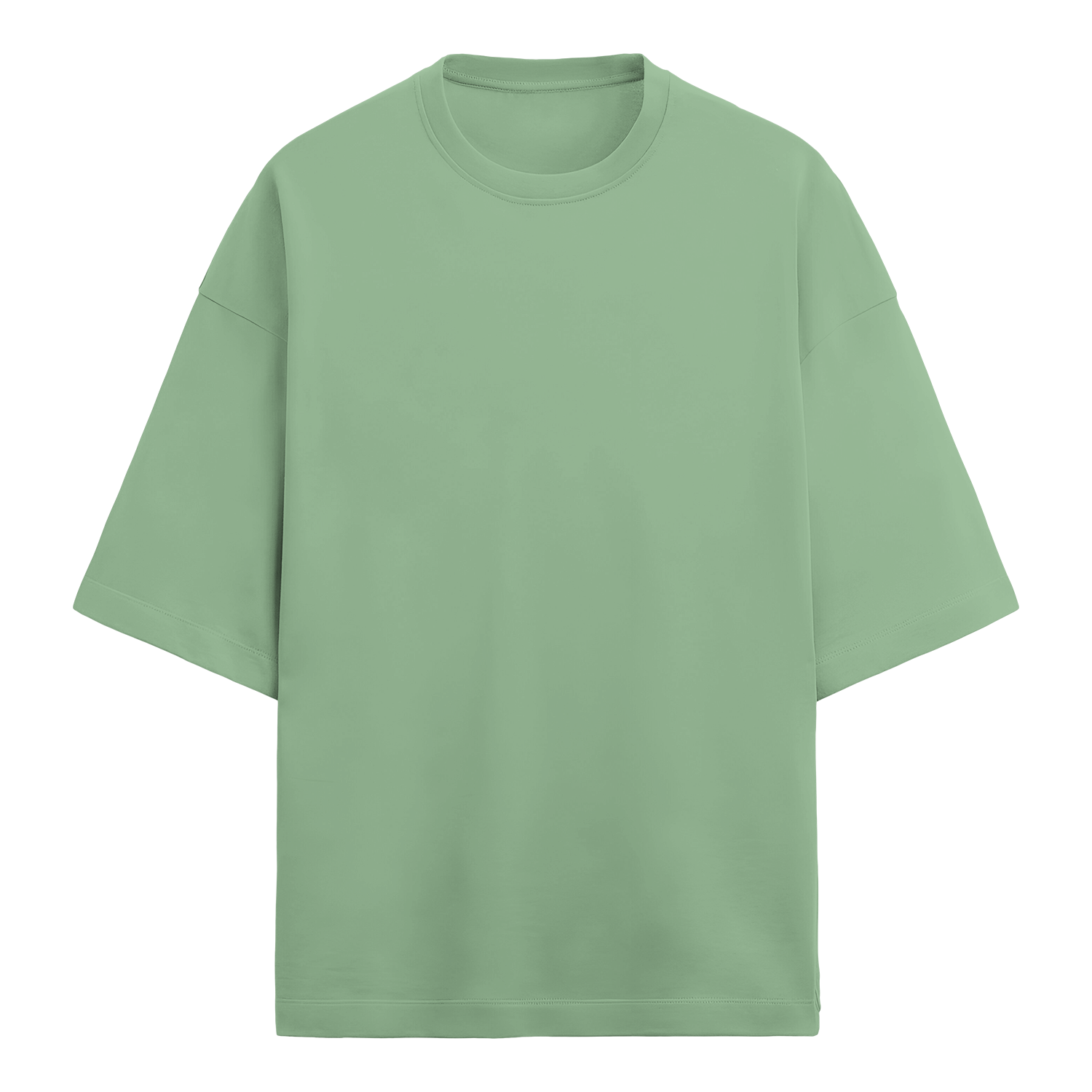 Basic Chopped Oversized Tee Jade Front