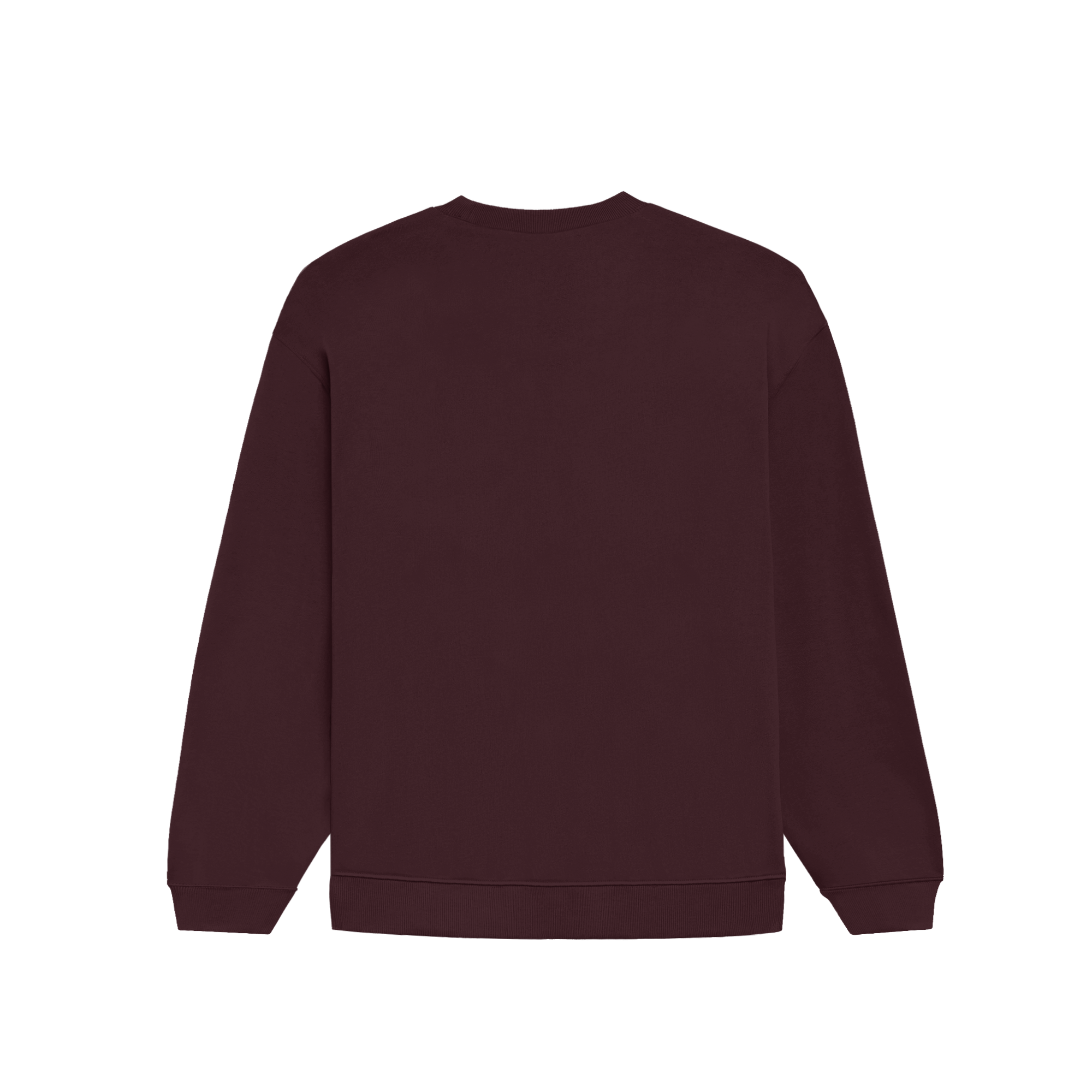 Basic Classic Crew Maroon Back