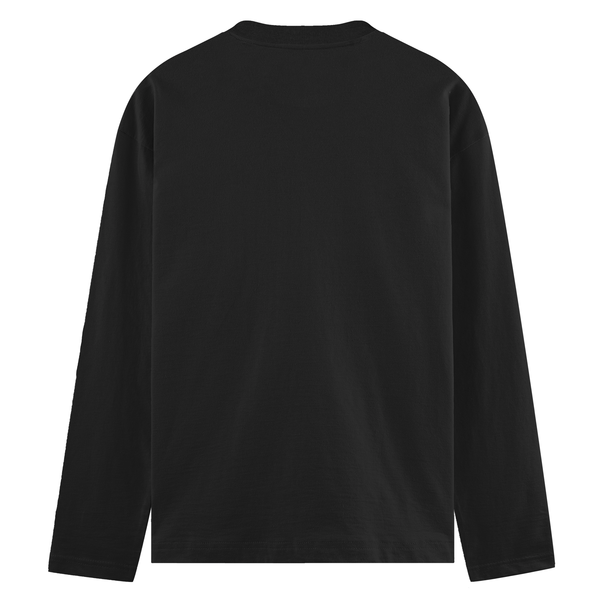 Basic Common Long Sleeve Tee Black Back