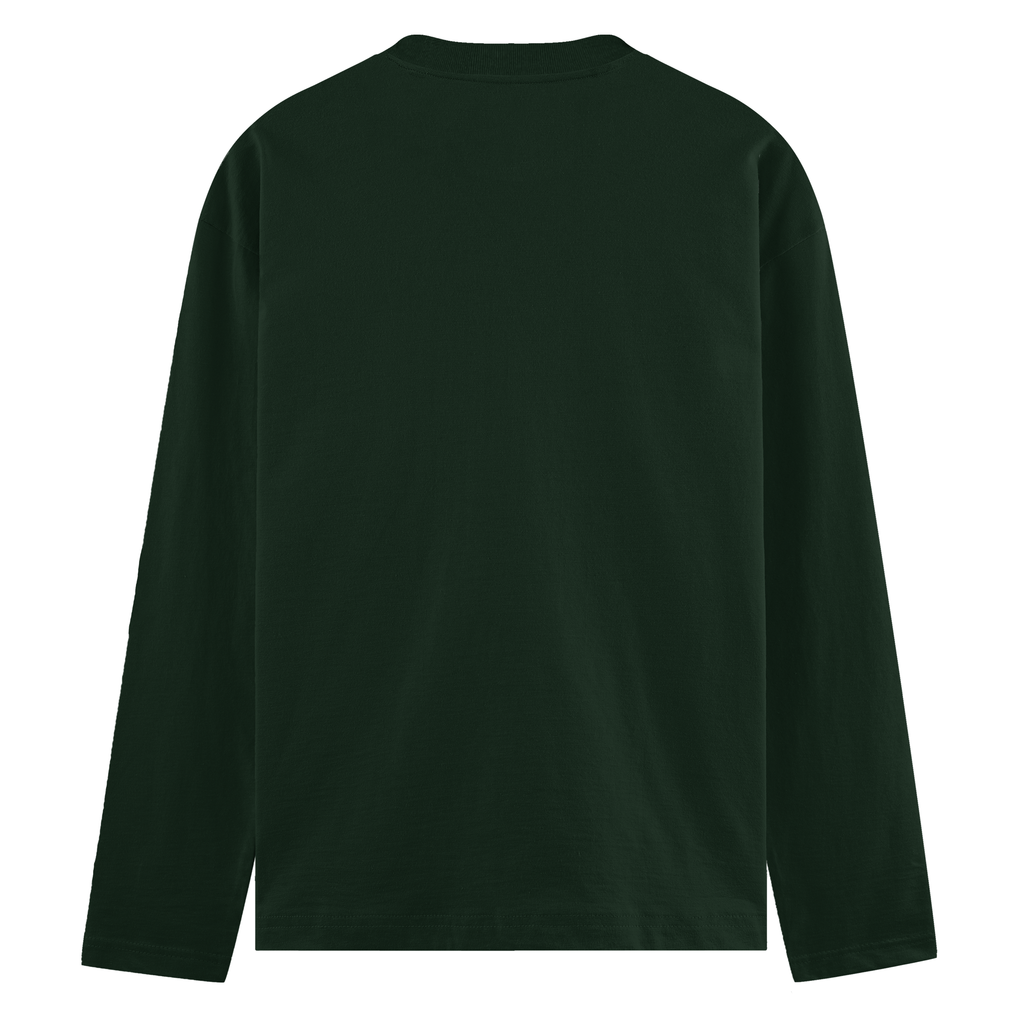 Basic Common Long Sleeve Tee Green Back