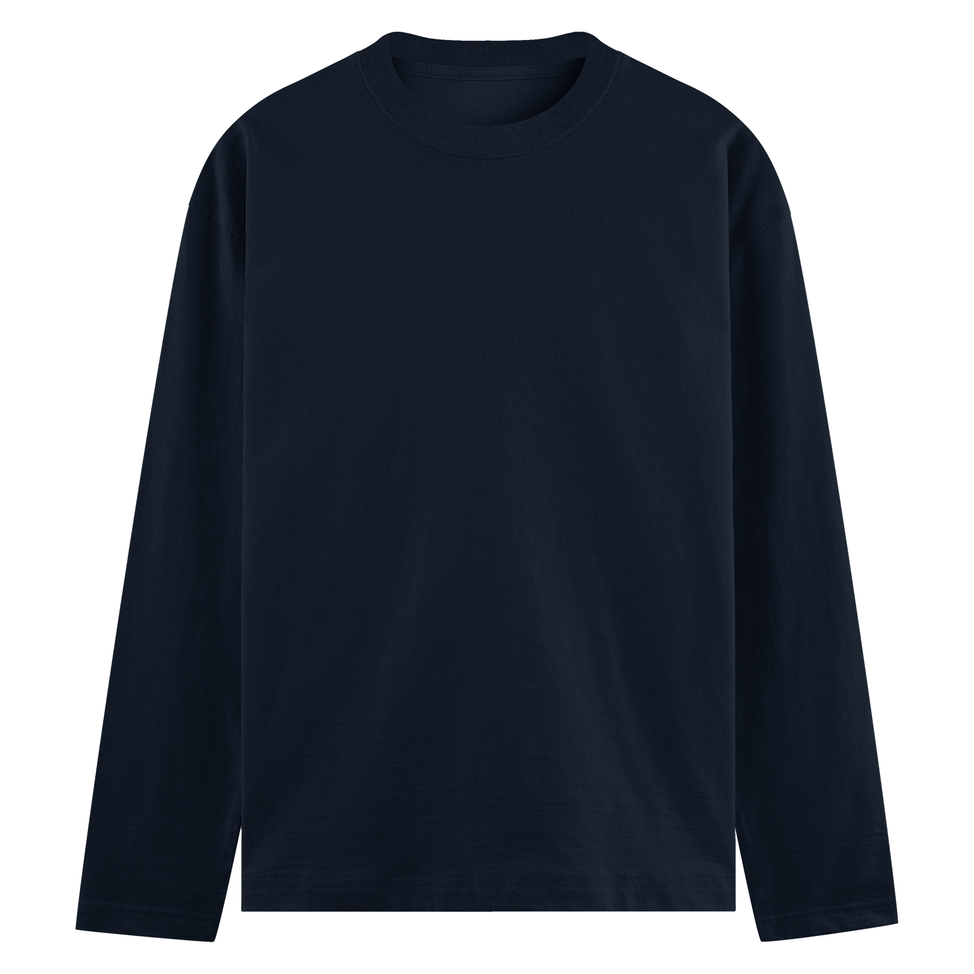 Basic Common Long Sleeve Tee Navy Front