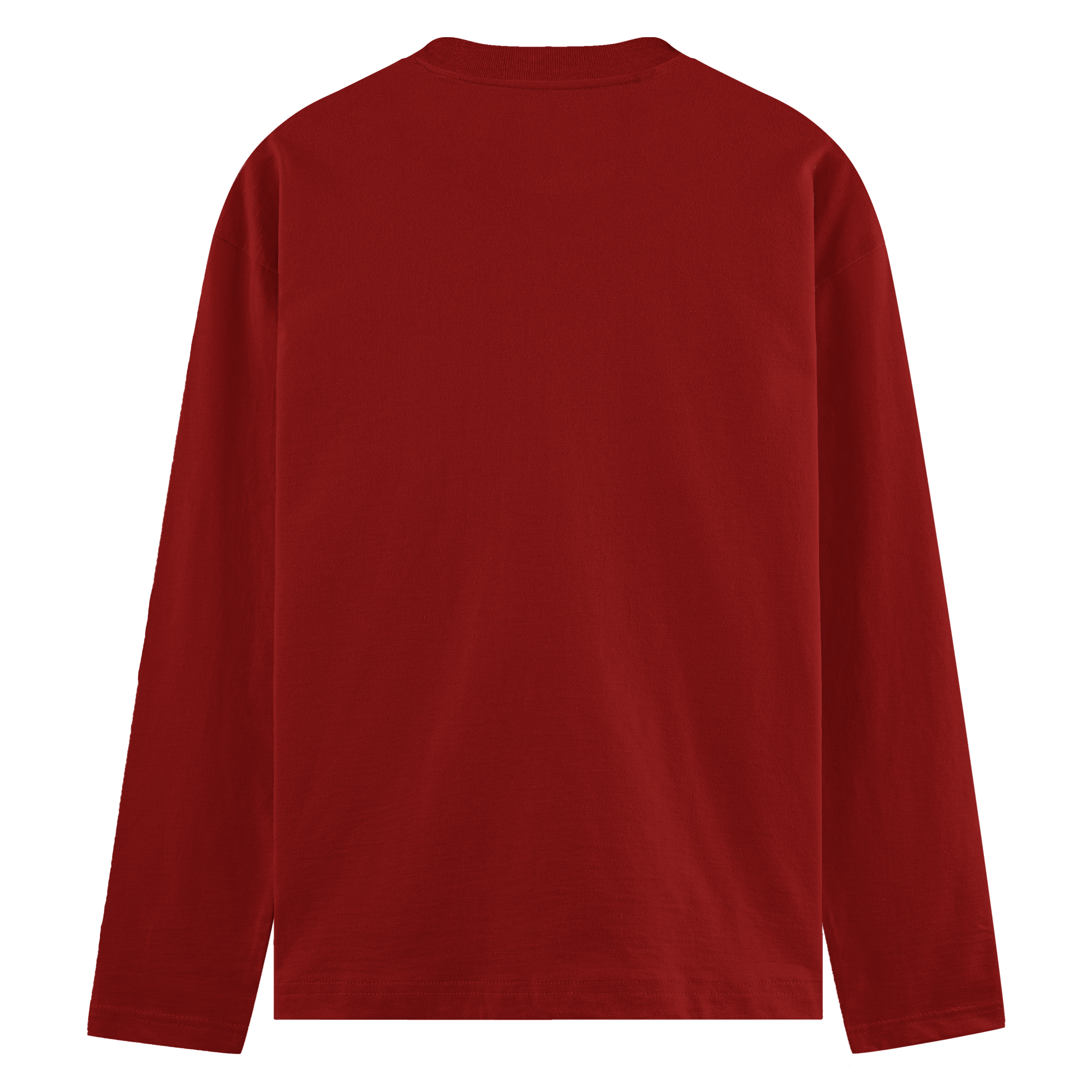 Basic Common Long Sleeve Tee Red Back