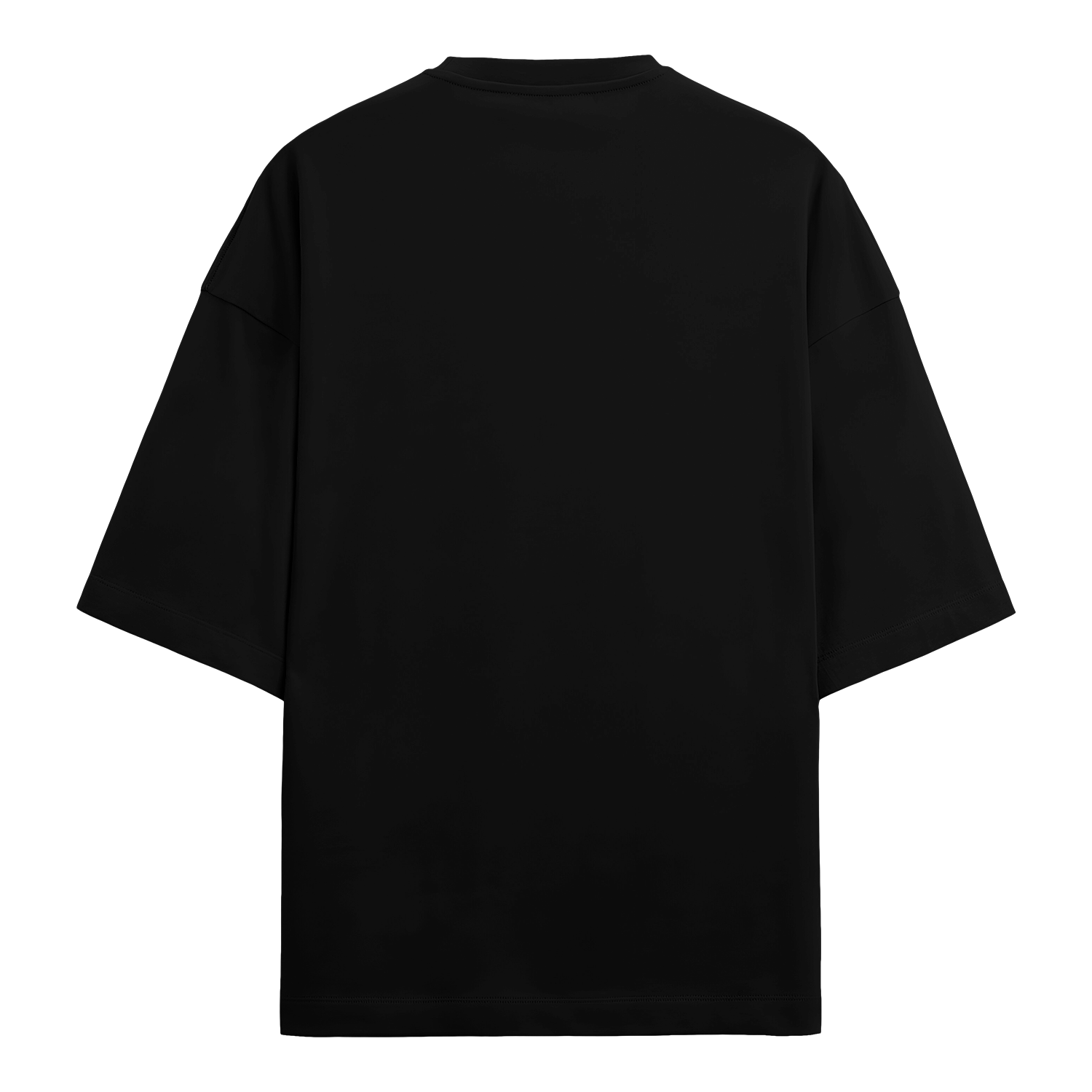 Basic Essential Chopped Oversized Tee Black Back