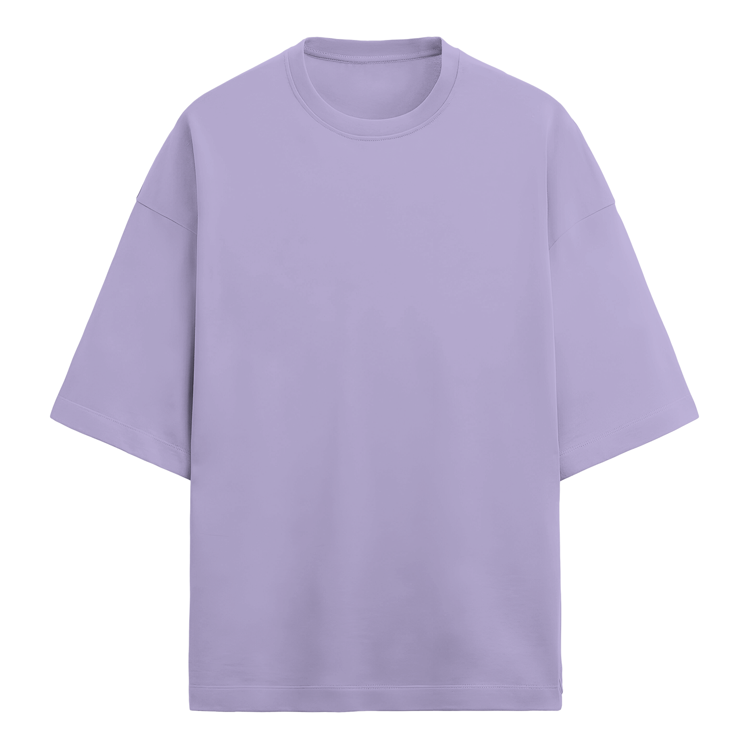 Basic Essential Chopped Oversized Tee Lavender Front