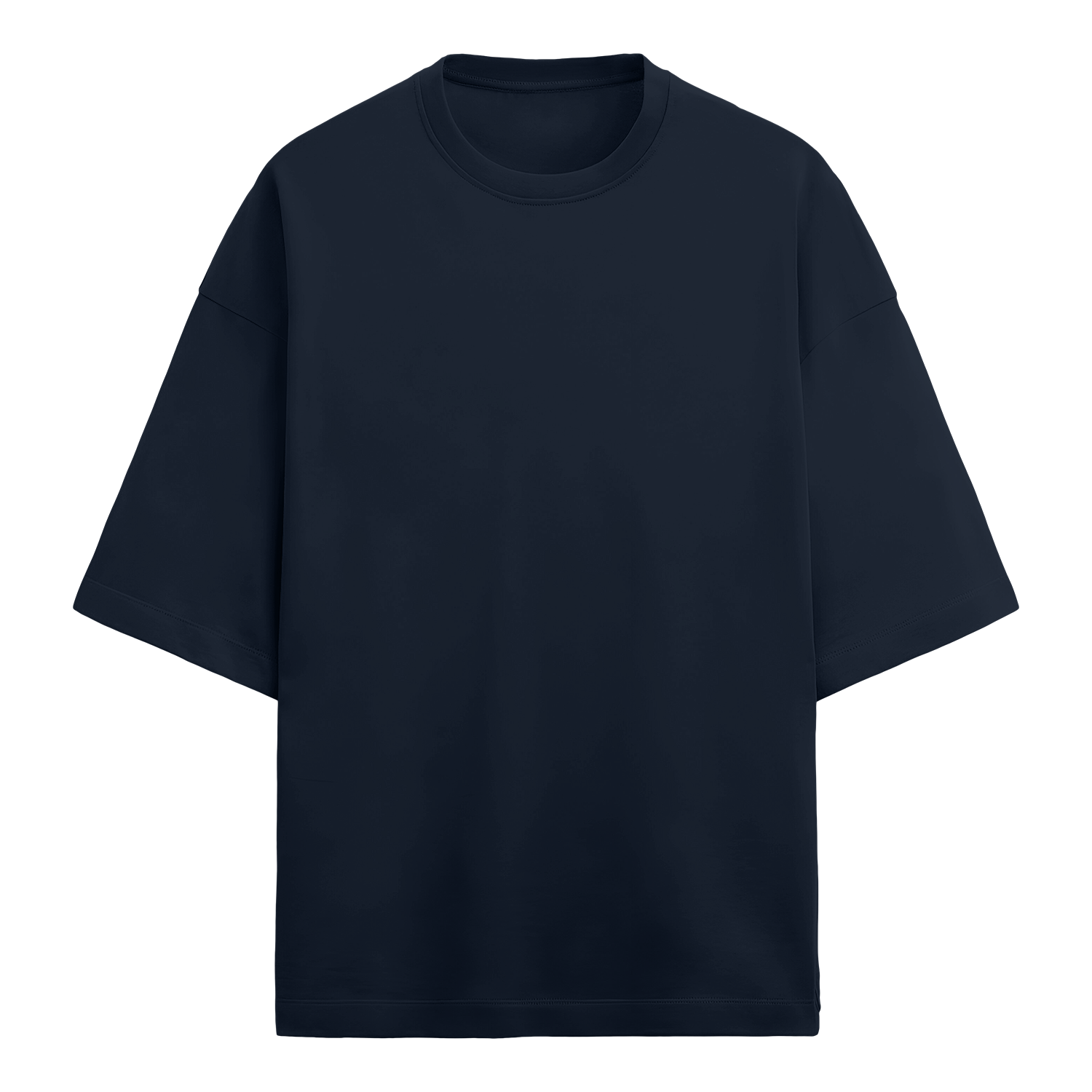 Basic Essential Chopped Oversized Tee Navy Front