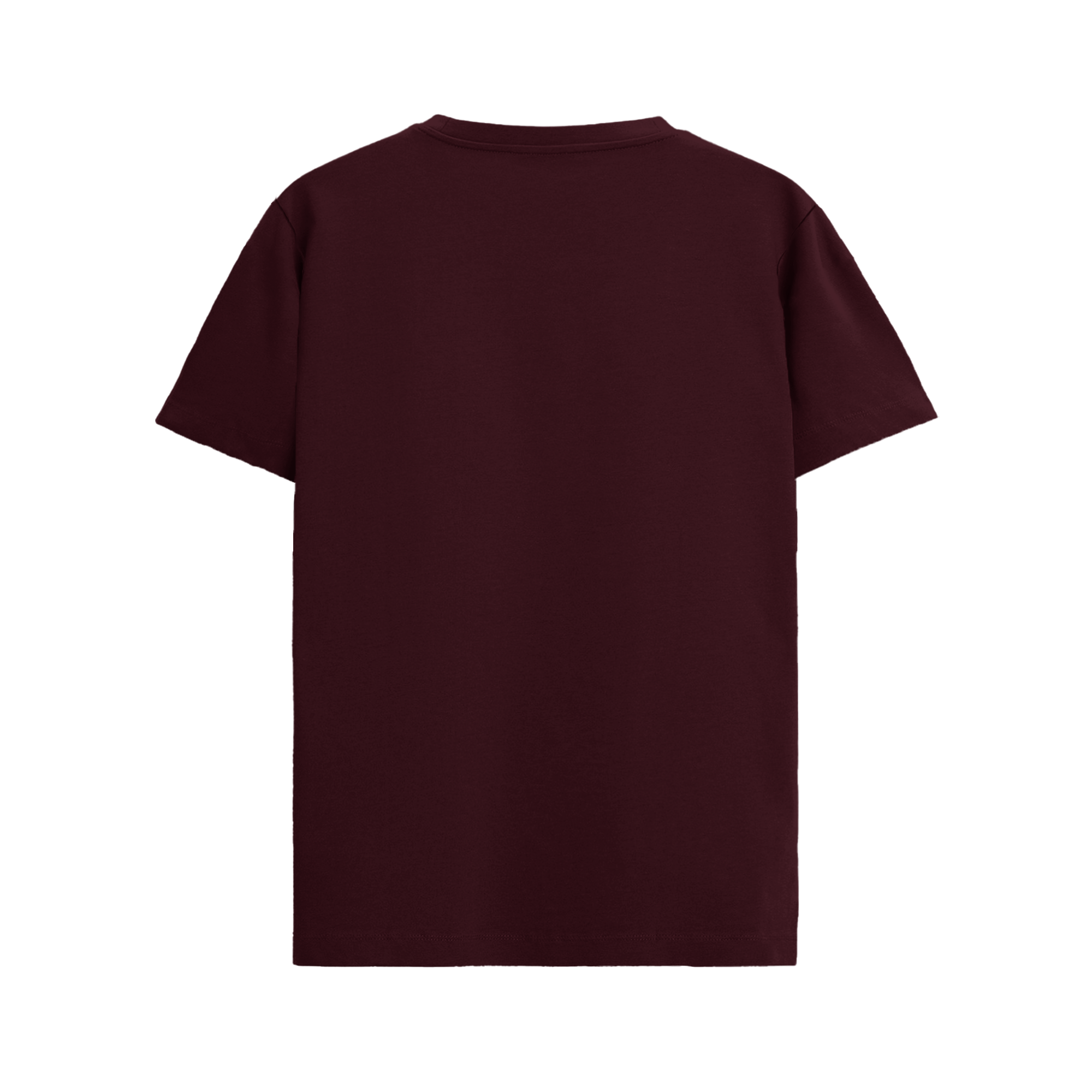 Basic Essential Revolution Tee Maroon Back