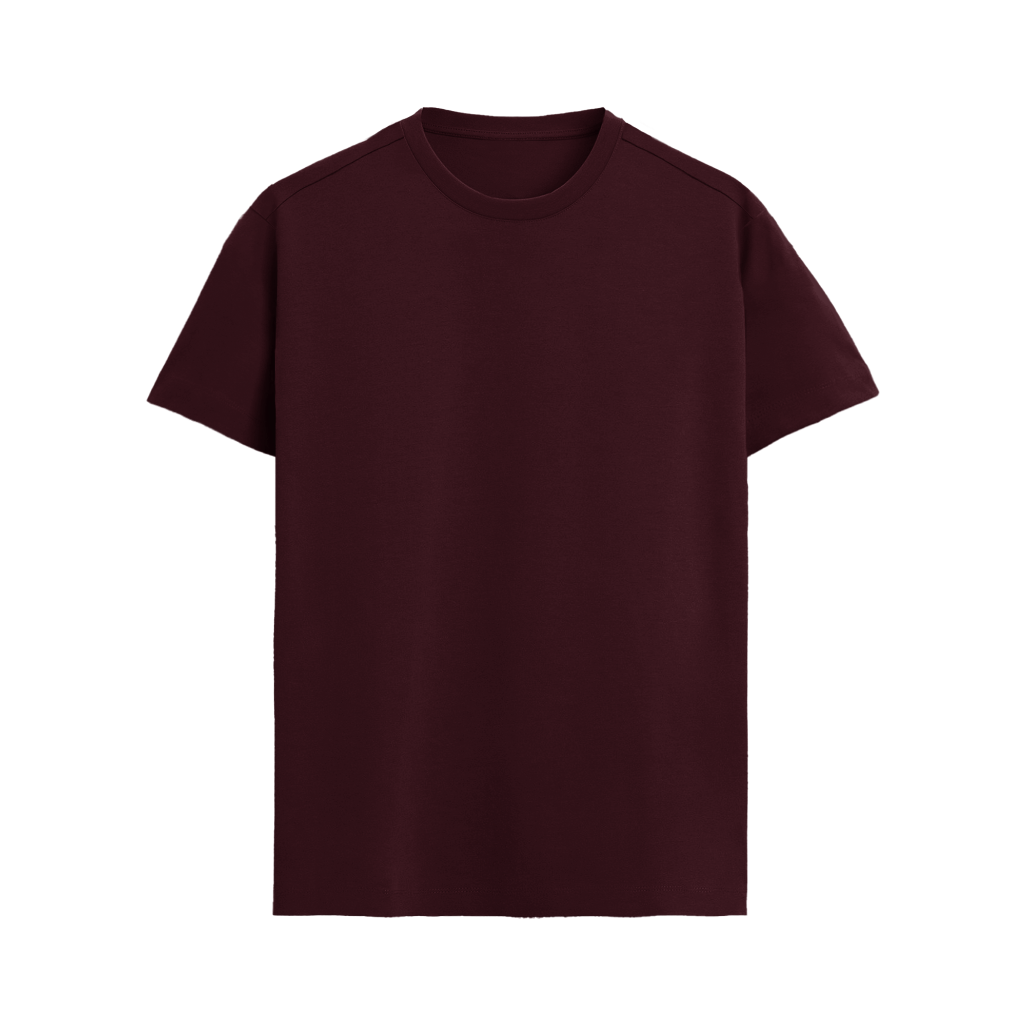 Basic Essential Revolution Tee Maroon Front