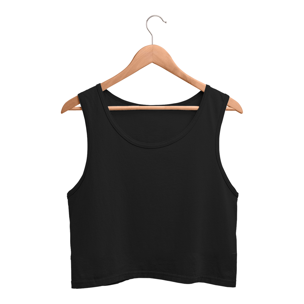 Basic Essential Singlet Black Front