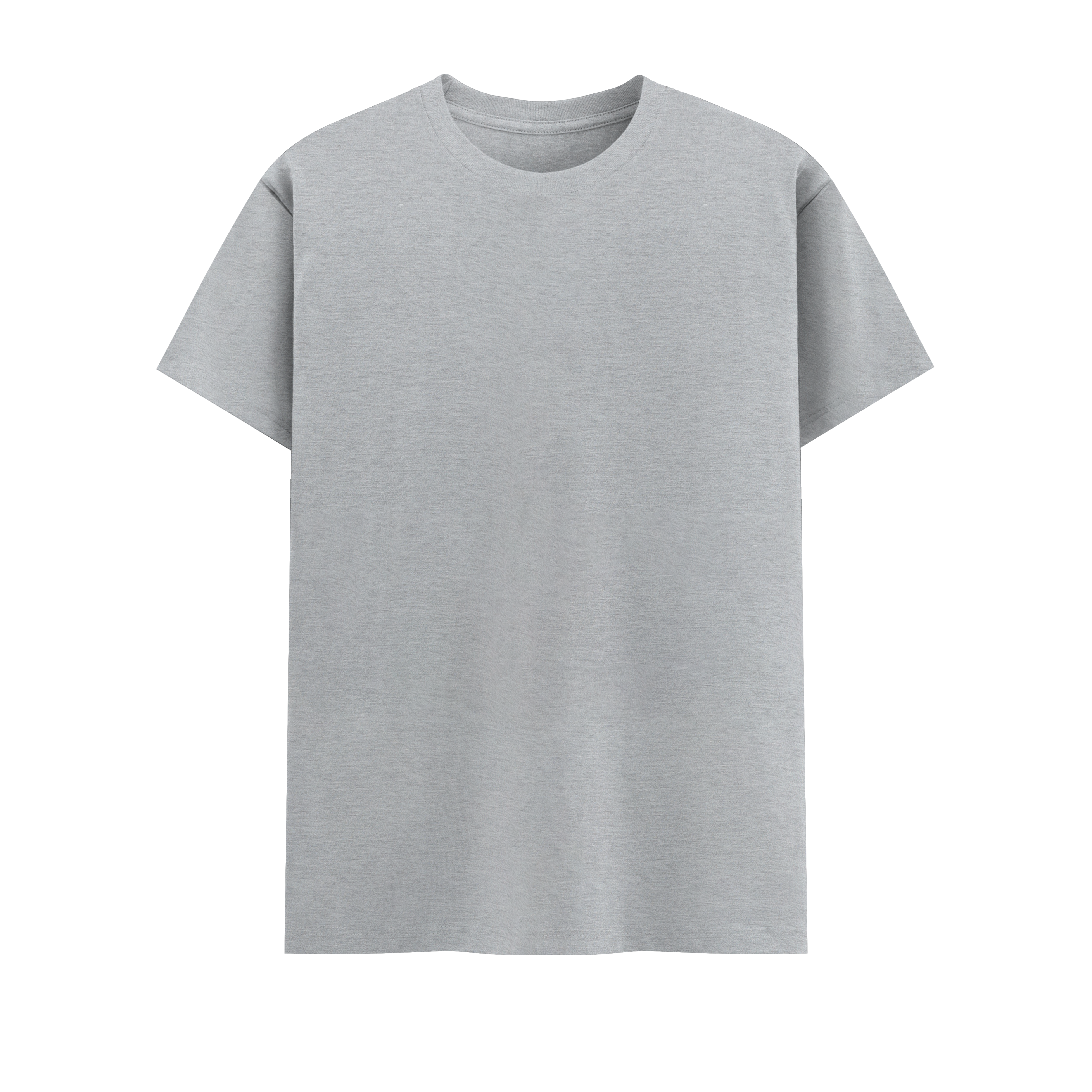 Basic Essential Vintage Tee Grey Melange Front