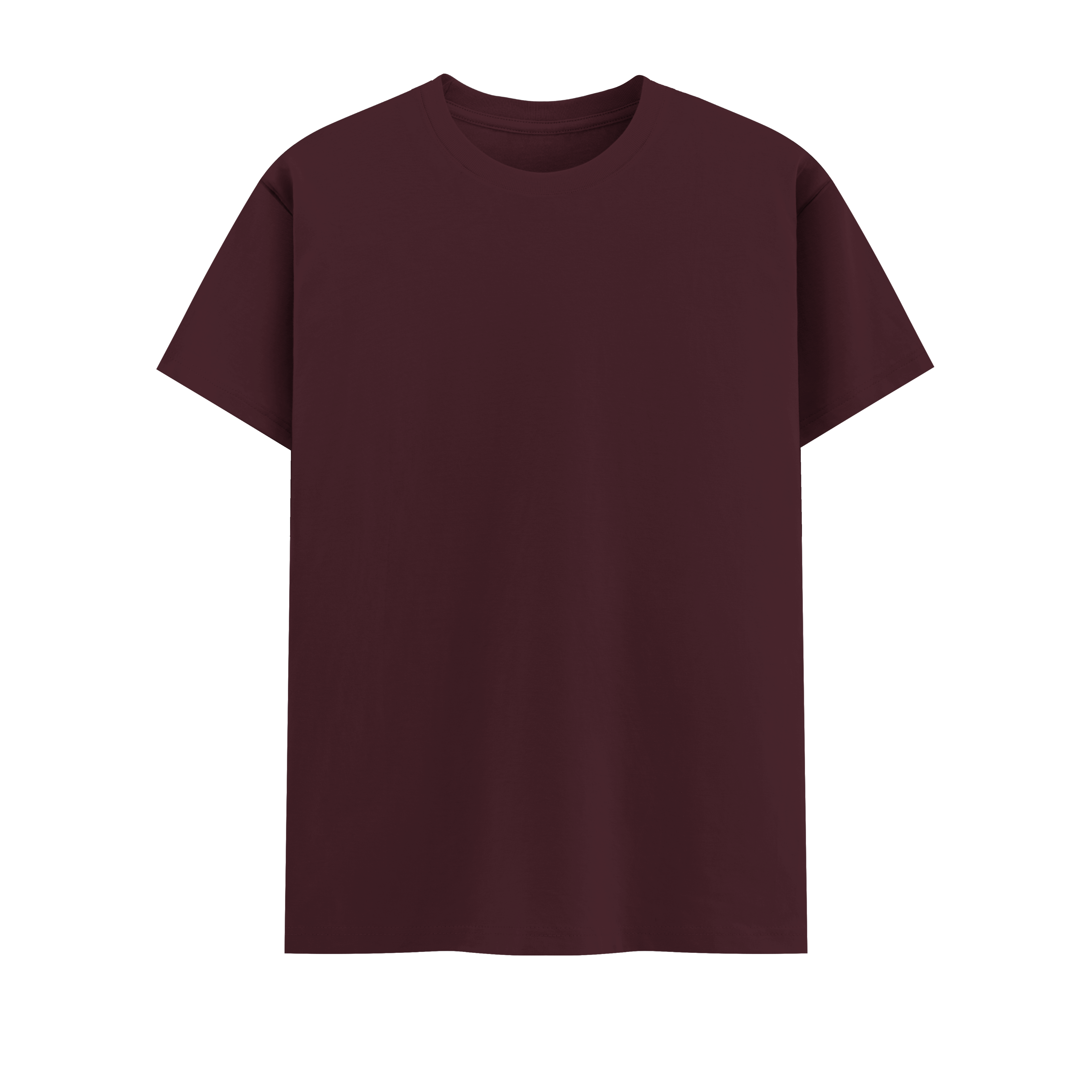 Basic Essential Vintage Tee Maroon Front
