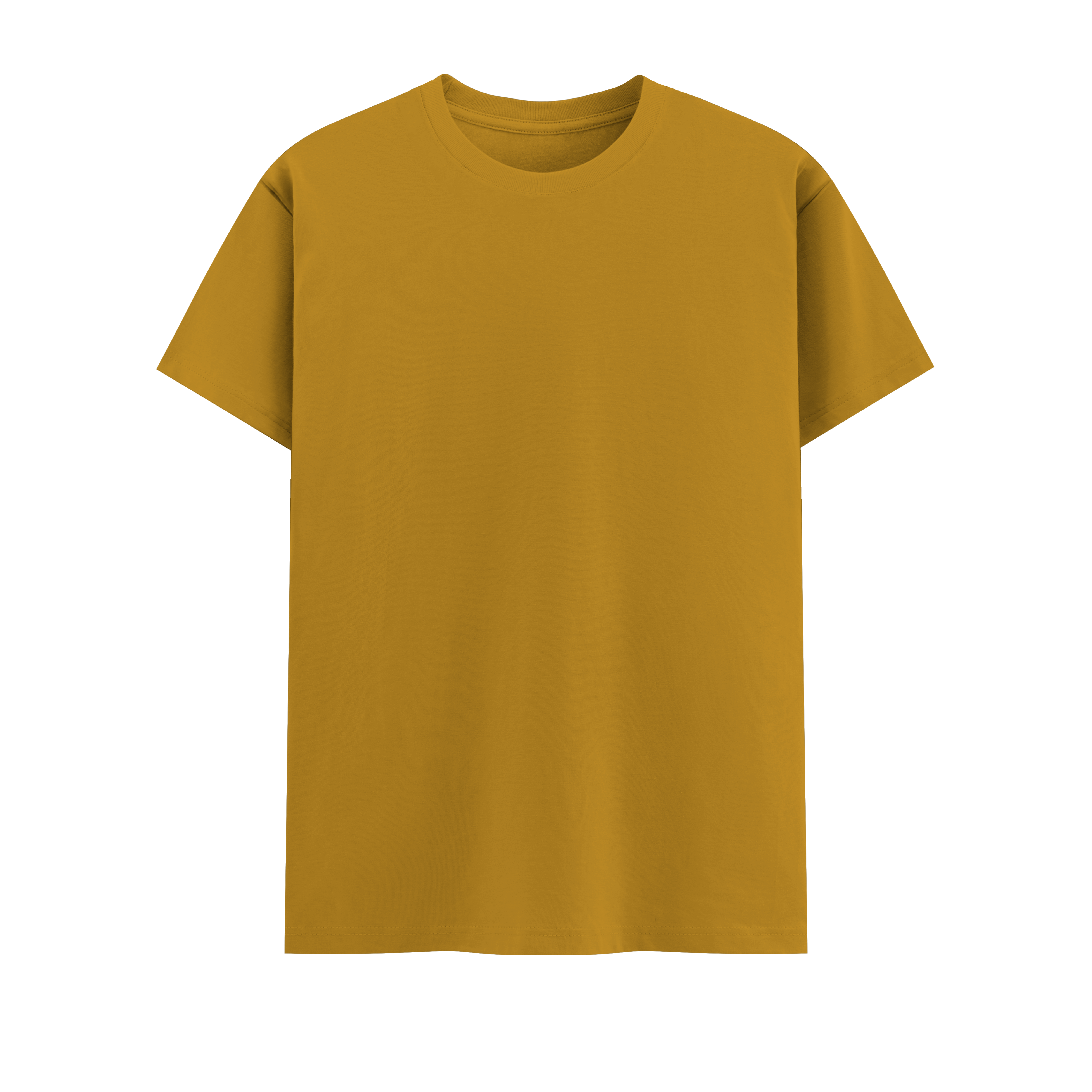 Basic Essential Vintage Tee  Mustard Yellow Front