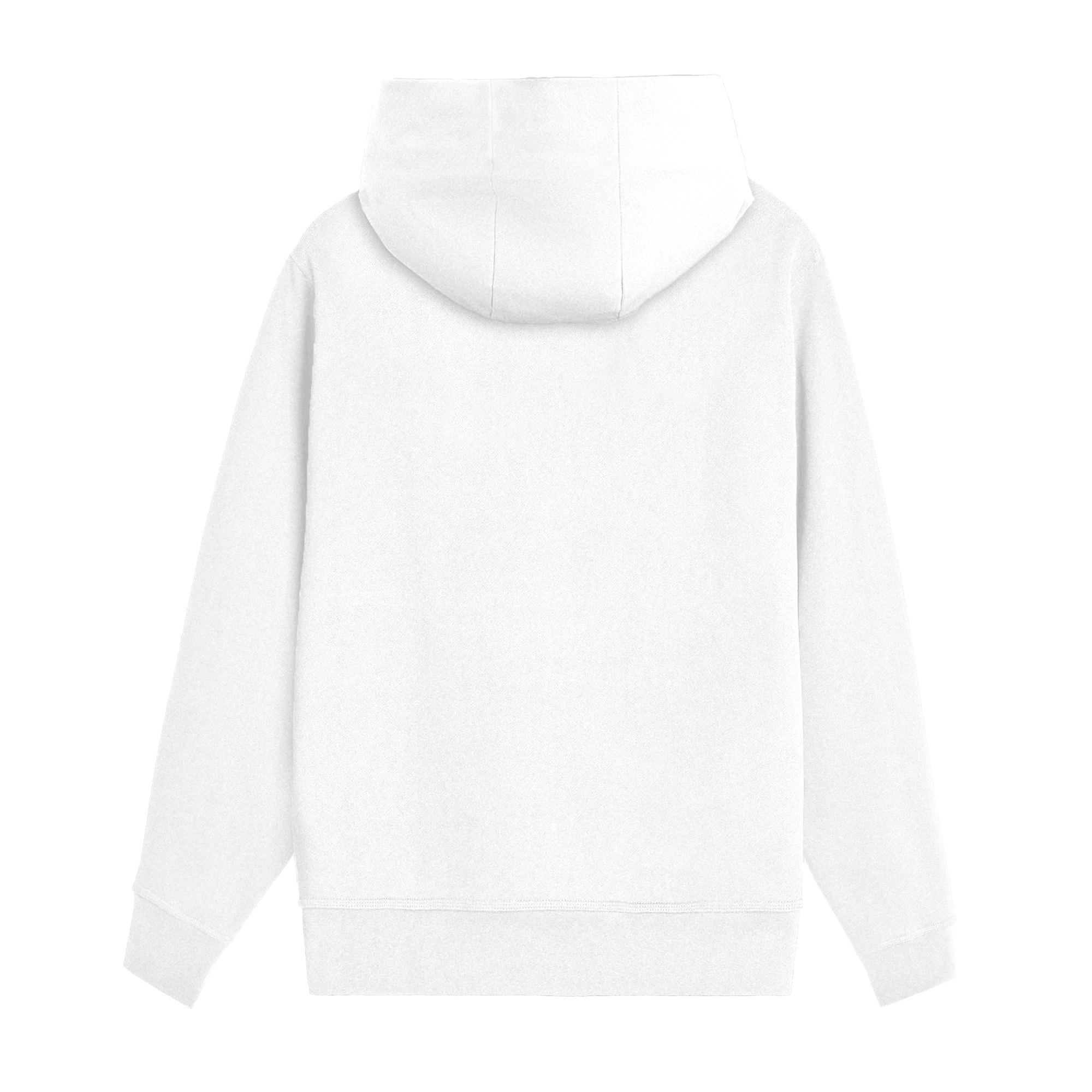 Basic Full Zip Hoodie White Black