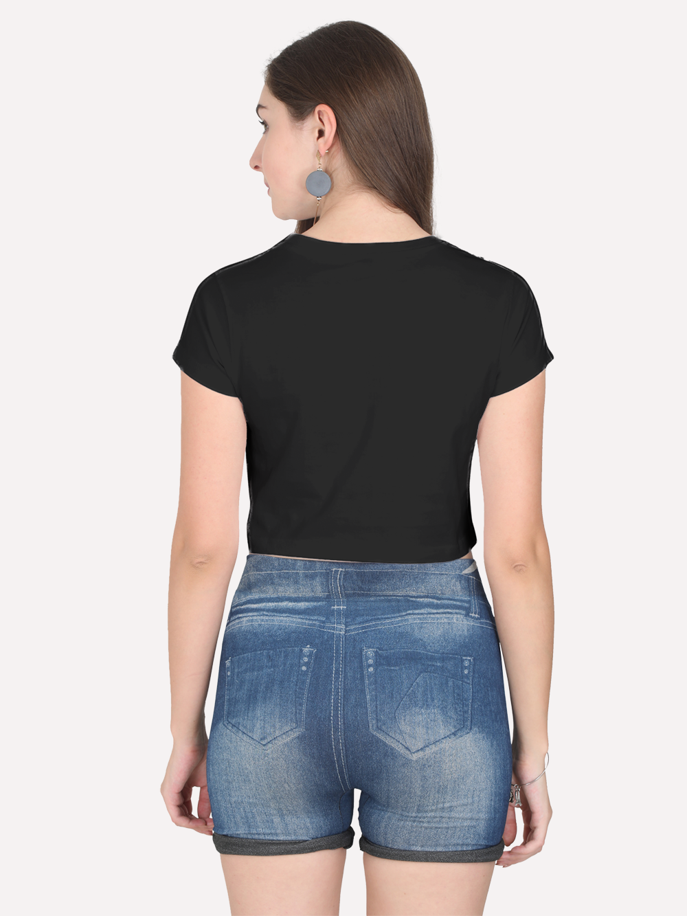 Basic Lizzie Tee Black Back