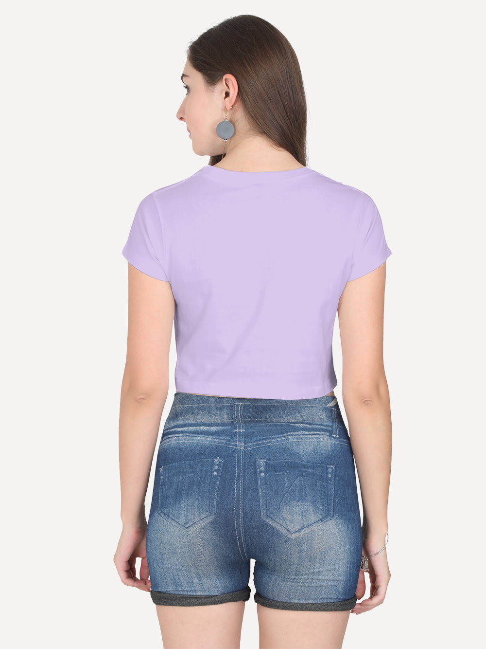 Basic Lizzie Tee Lavender Back