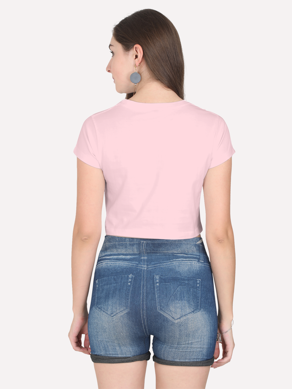 Basic Lizzie Tee Light Pink Back