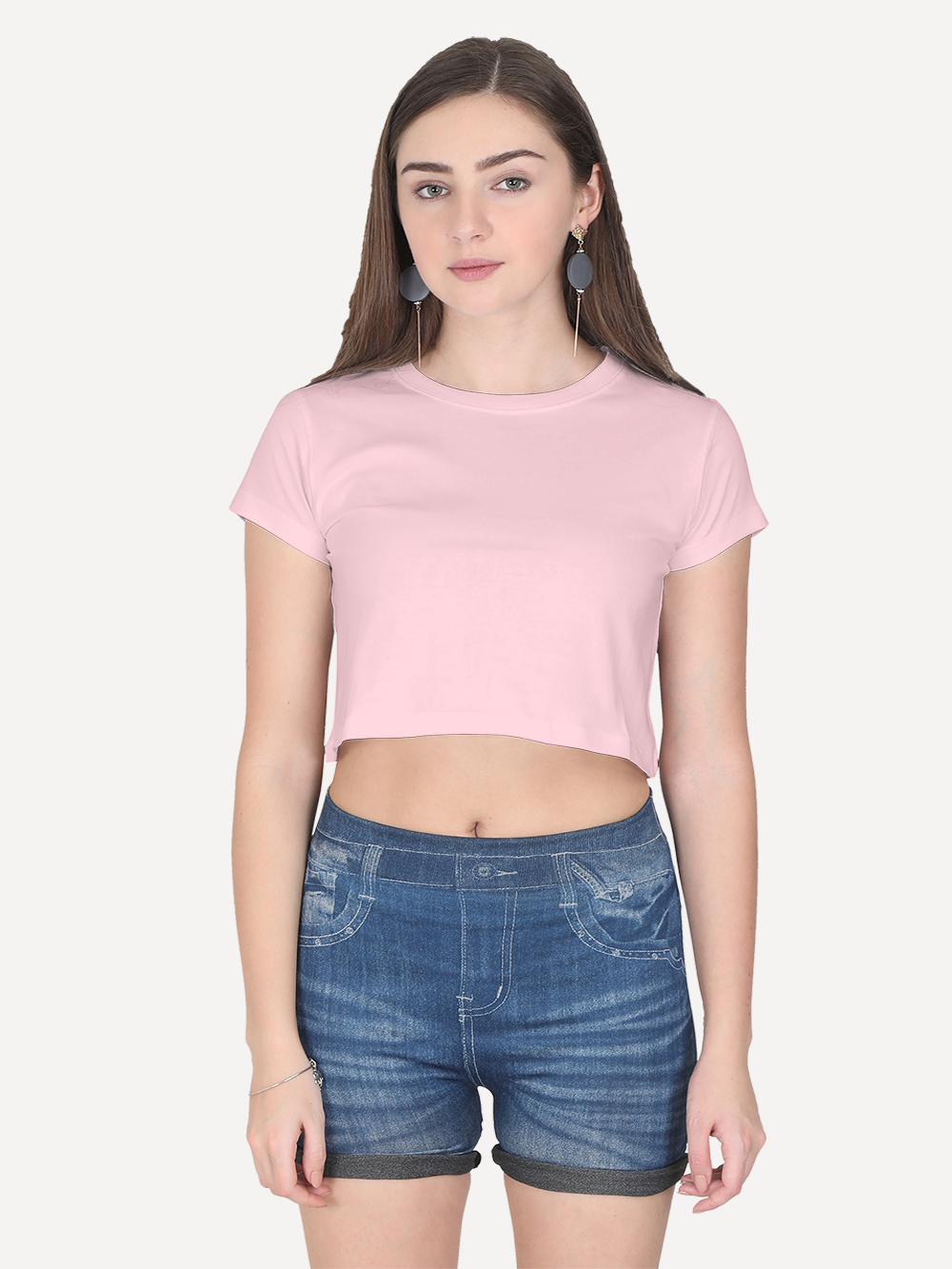 Basic Lizzie Tee Light Pink Front