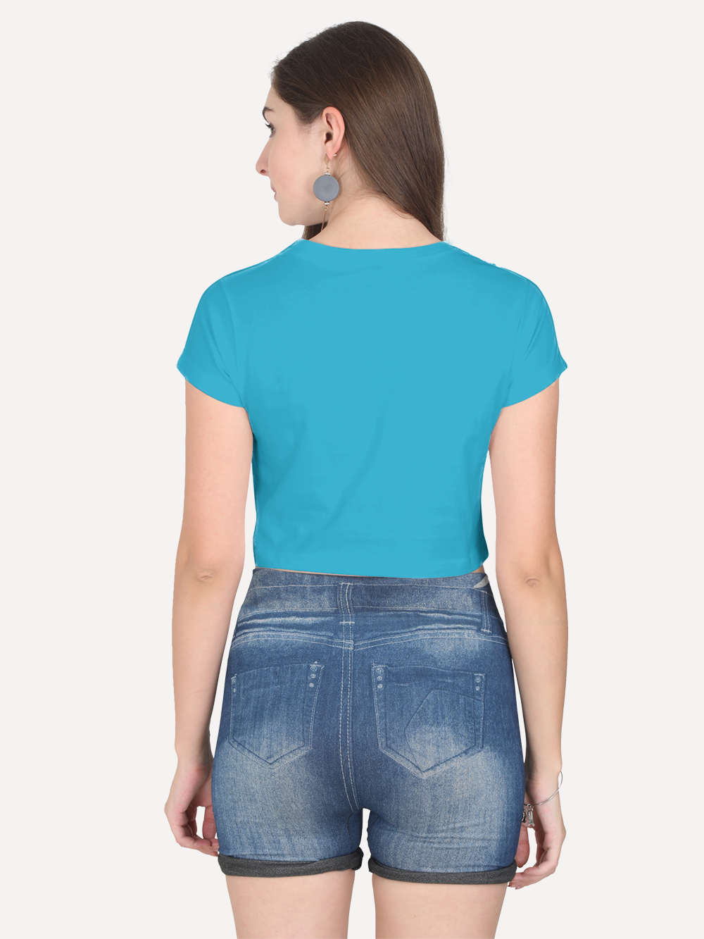 Basic Lizzie Tee Sky Blue Back