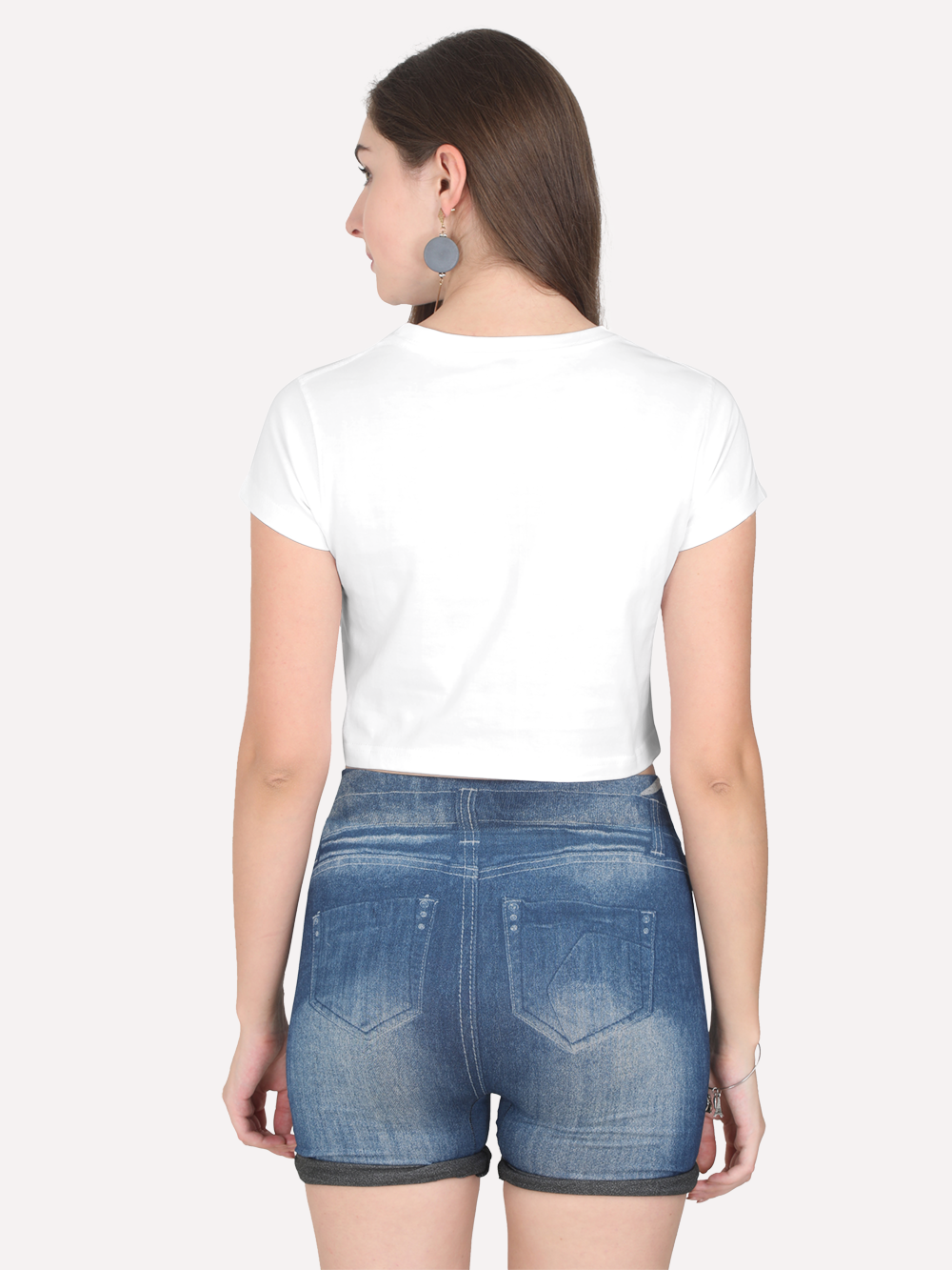 Basic Lizzie Tee White Back