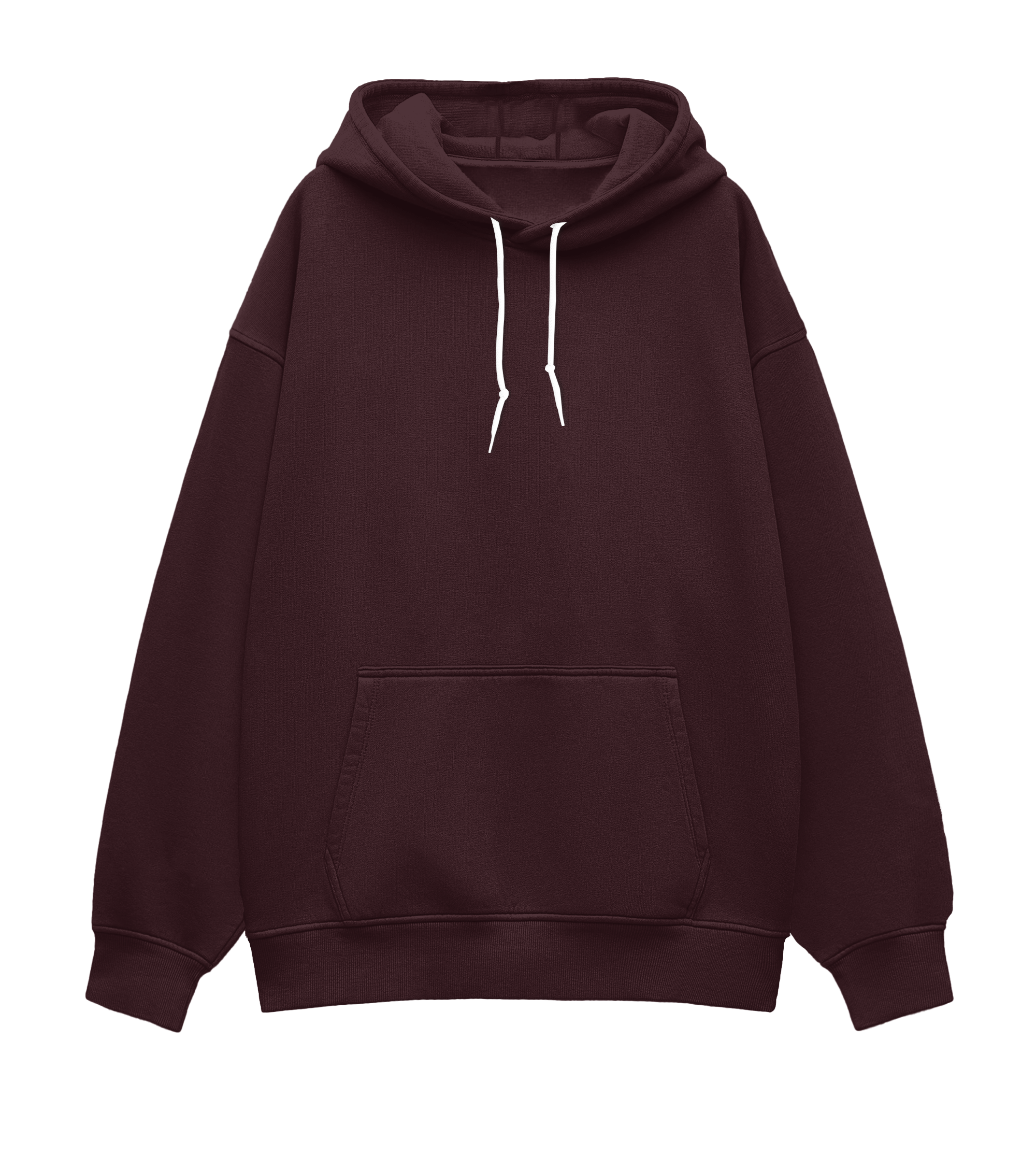 Basic Monster Hoodie Maroon Front