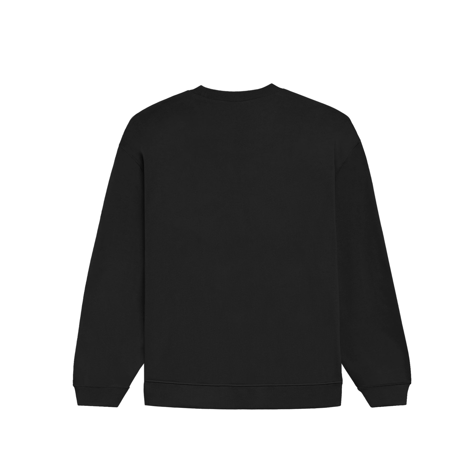 Basic Oversized Crew Black Back