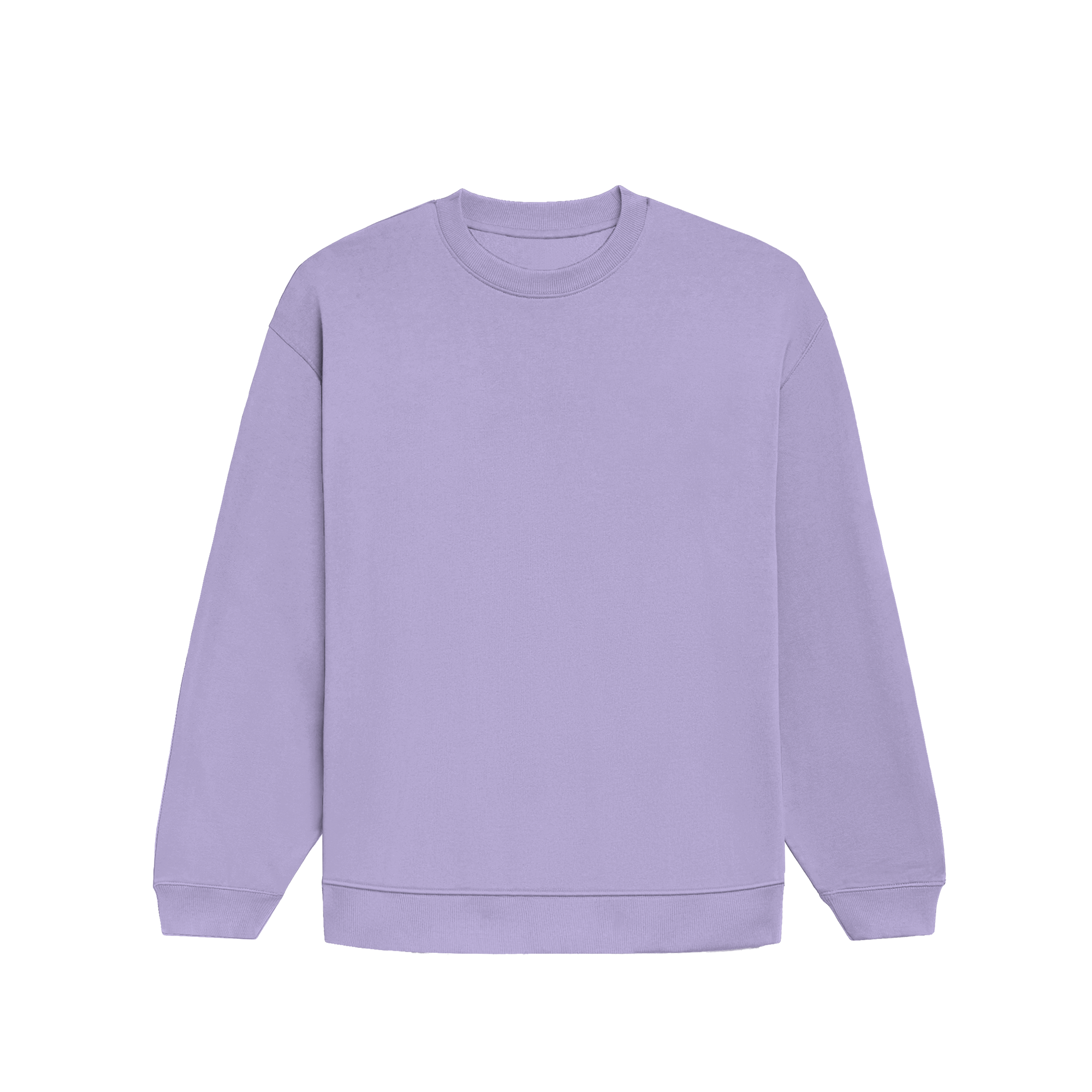 Basic Oversized Crew Lavender Front