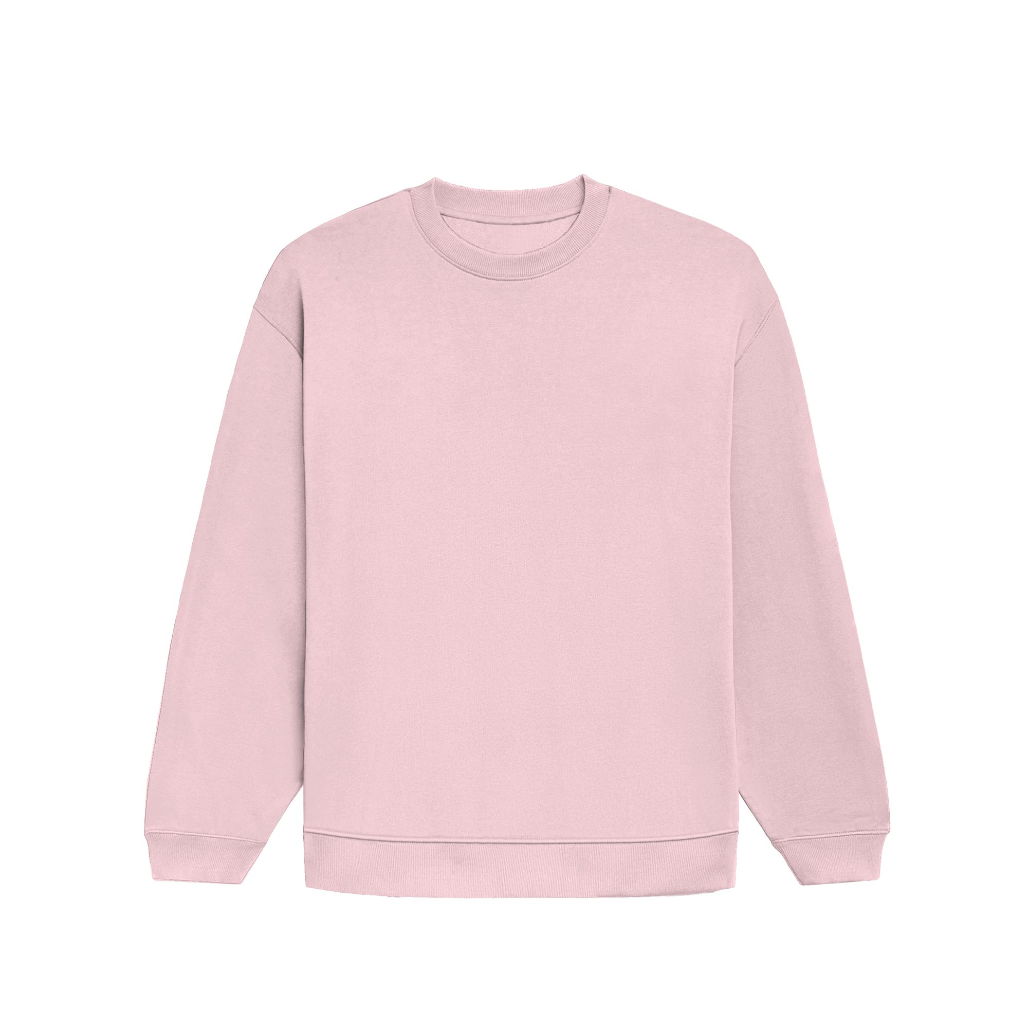 Basic Oversized Crew Light Pink Front