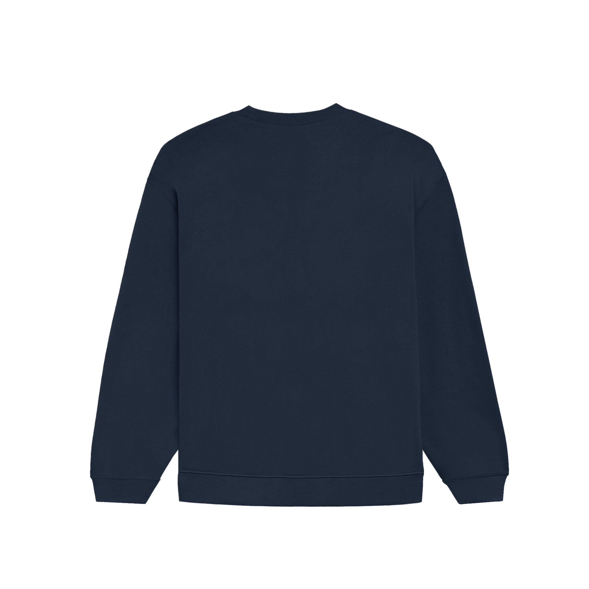 Basic Oversized Crew Navy Back
