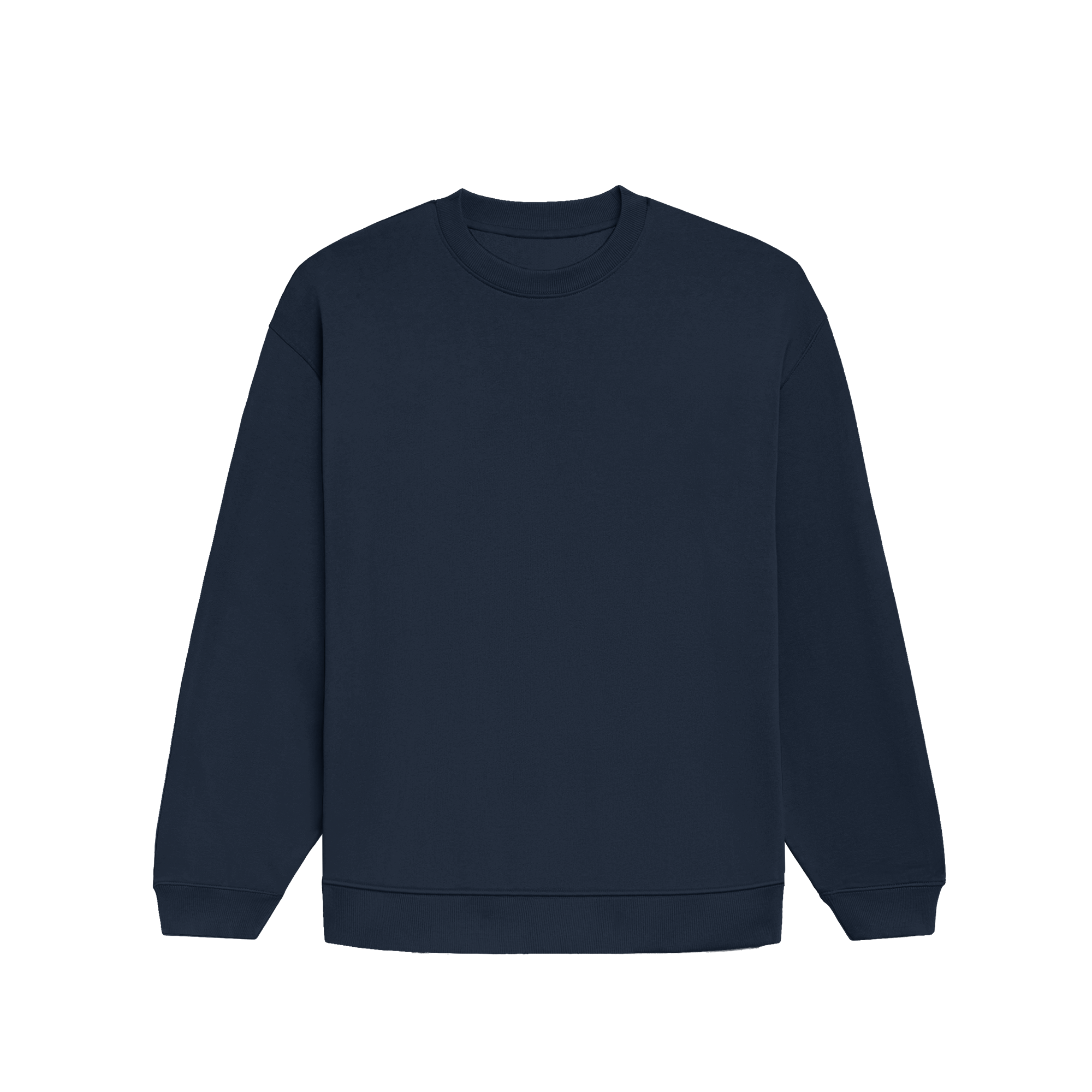 Basic Oversized Crew Navy Front