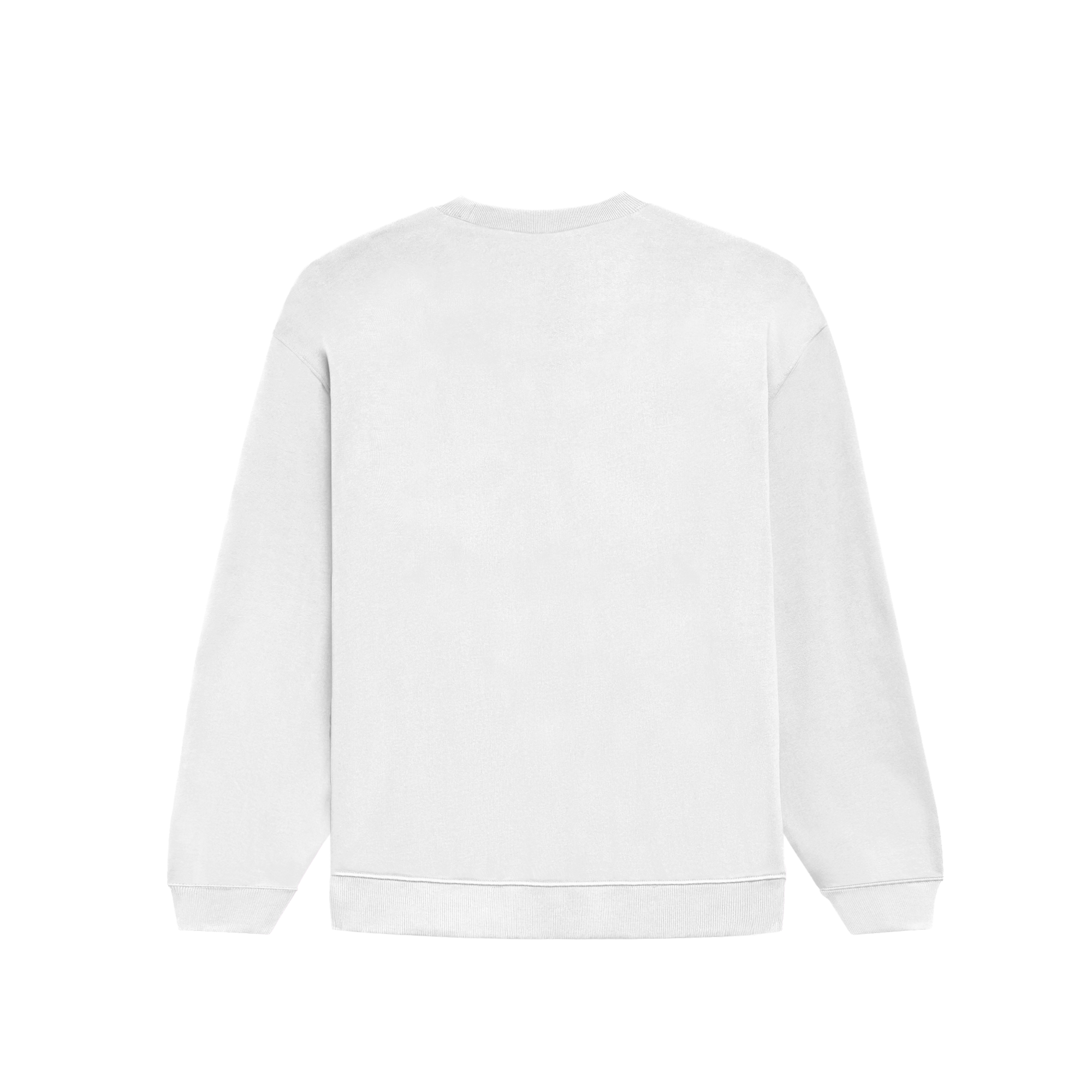 Basic Oversized Crew White Back