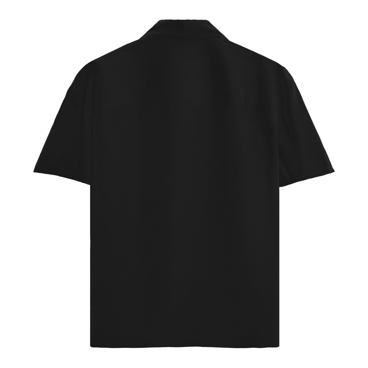 Basic Oversized Short Sleeve Shirt Black Back