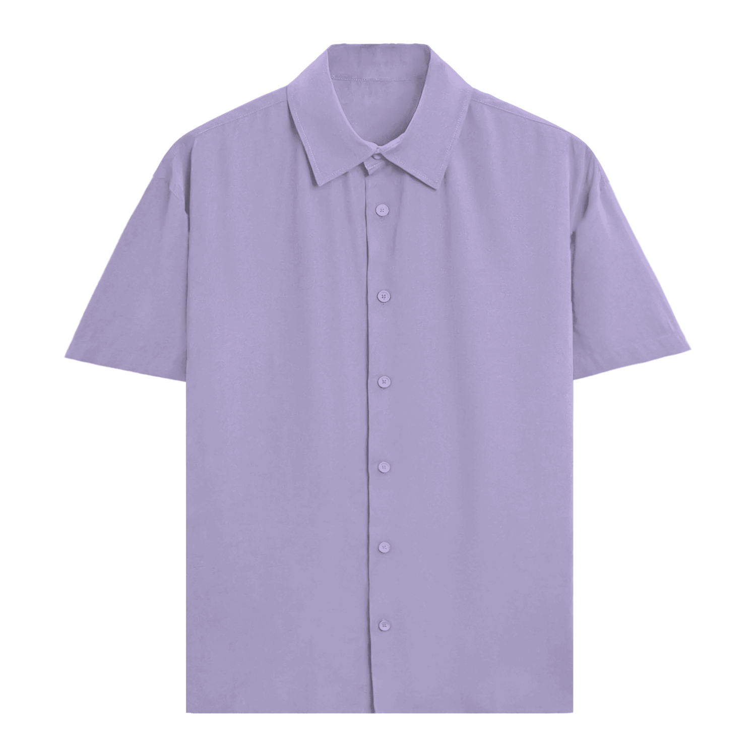 Basic Oversized Short Sleeve Shirt Lavender Front