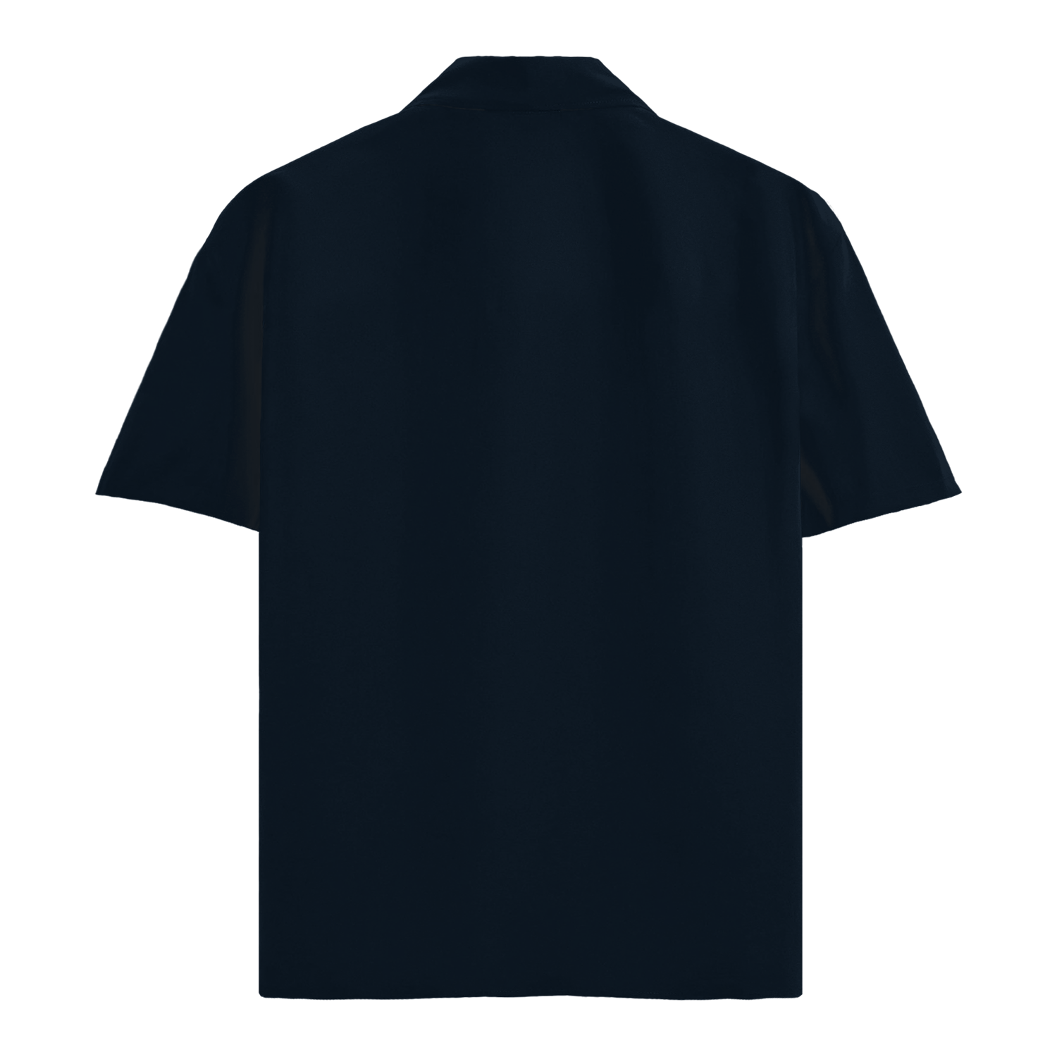 Basic Oversized Short Sleeve Shirt Navy Back