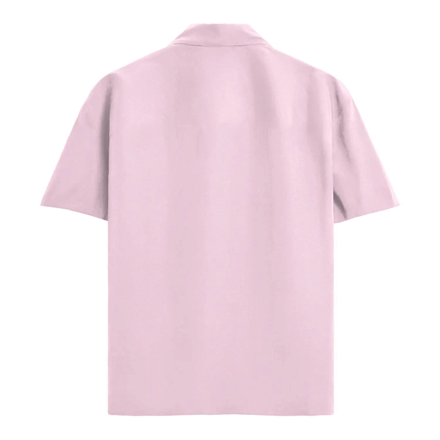Basic Oversized Short Sleeve Shirt Pink Back