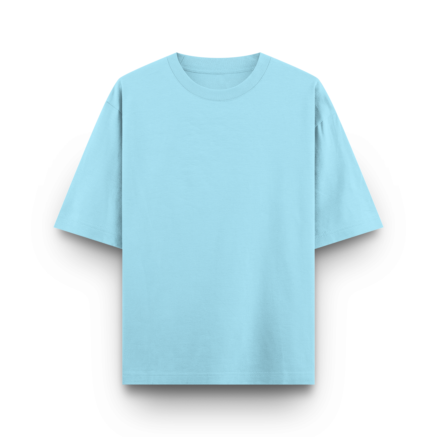 Basic Oversized Tee Baby Blue Front