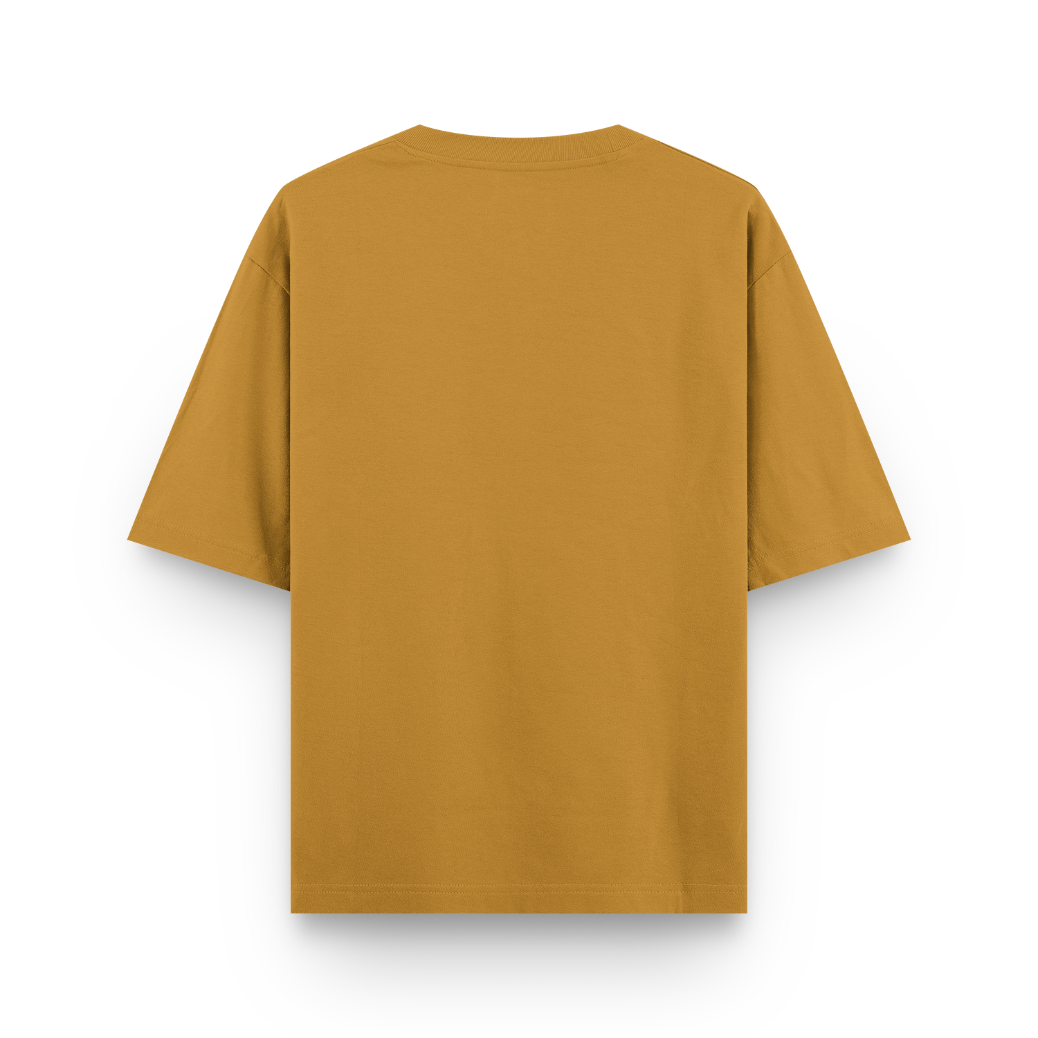 Basic Oversized Tee Mustard Yellow Back