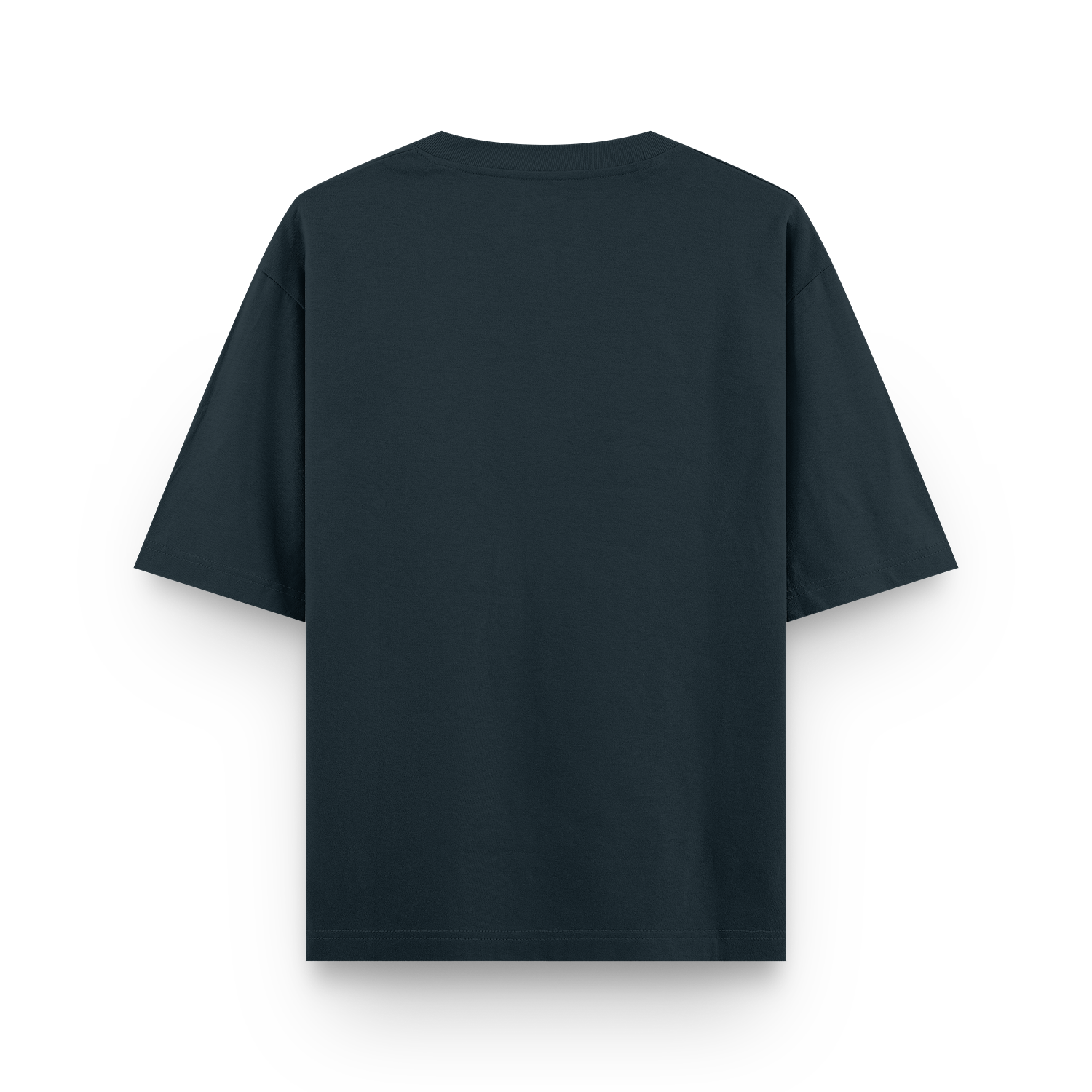 Basic Oversized Tee Navy Blue Back