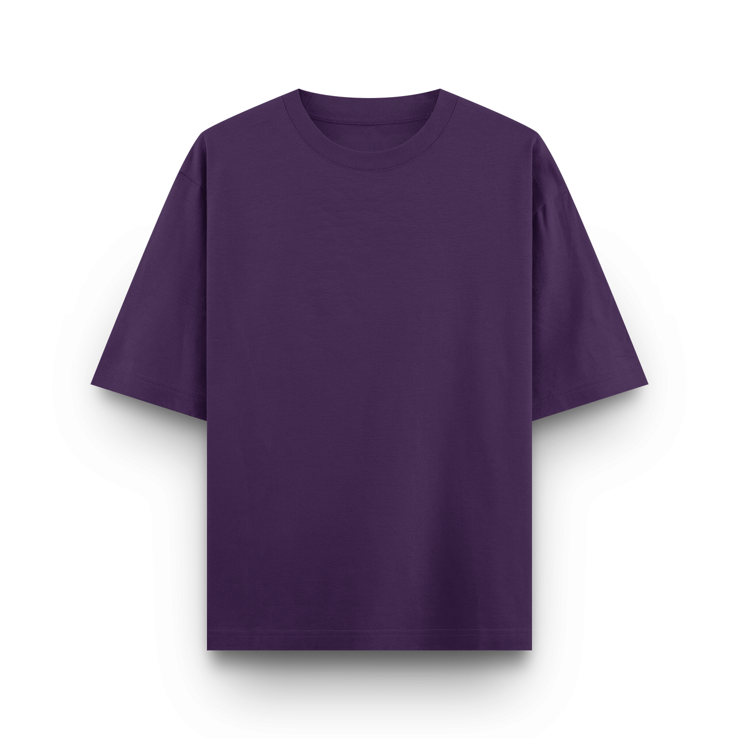 Basic Oversized Tee Purple Front