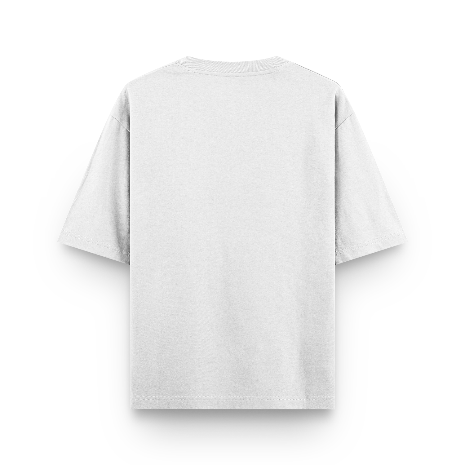 Basic Oversized Tee White Back